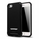 Wholesale iPhone 8 / 7 Super Hornet Shield Bumper Hybrid Case (Black)